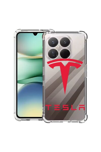 bestcase ¬Æ Husa Anti Shock Compatibil cu Xiaomi 17, cu Design Tesla Red, Rei...