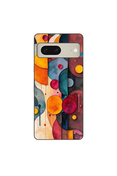 OEM Husa compatibila cu Google Pixel 7 Silicon Gel Tpu Model Abstract Shapes ...
