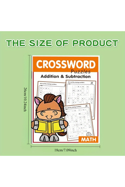 Choice Number fill-in 32-Page Math Addition and Subtraction Workbook | Crossw...