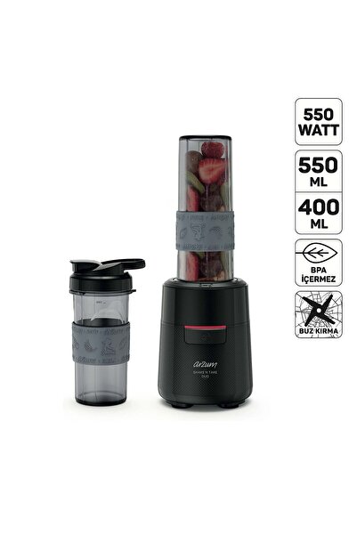 Arzum AR1192 Shake'N Take Duo Kişisel Blender, Siyah