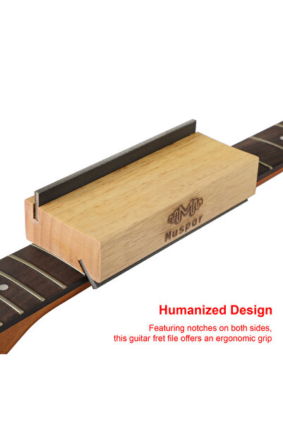 Choice Muspor Guitar Fret End Dressing File Olive Wood 35/90 Degree Luthier F...