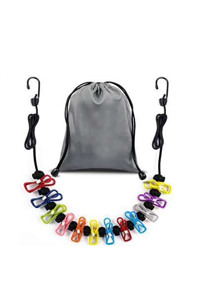 Choice black Retractable Portable Clothesline for Travel with 12 Clothes Clip...