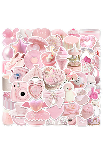 Choice 50PCS 50PCS Simple Cute Pink Sweety Girl Style Graffiti Stickers for B...