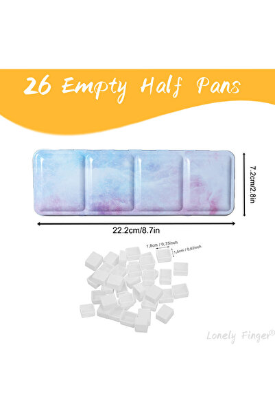 choice2 Medium Empty Watercolor Tin Palette with 14/26/52 Pans, Metal Waterco...