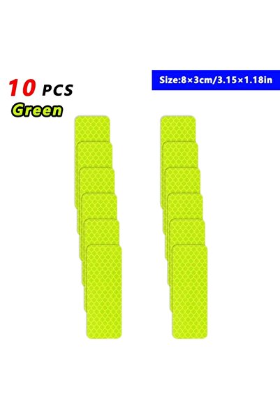 choice2 green 10 Reflective Stickers, Warning Safety Reflective Stickers, Pet...