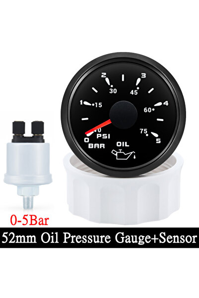 Choice with sensor 0-5Bar Marine Car Boat 52mm Oil Pressure Gauge+Sensor 0-5B...