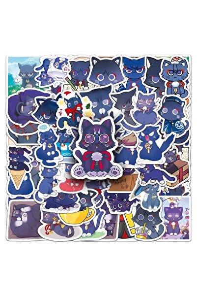 Choice MULTICOLOR 50pcs Cute Genshin Impact Cat Stickers Scaramouche Cat DIY ...