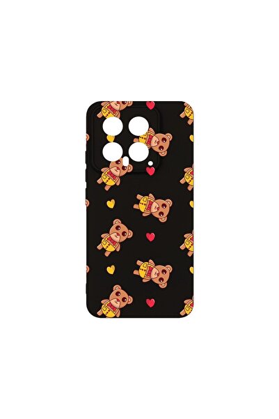 bestcase Премиум силиконов калъф, съвместим с Xiaomi 14, десен с мечета и сър...