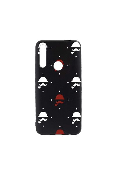 bestcase Θήκη σιλικόνης συμβατή με Xiaomi Redmi Note 8T, Σχέδιο μουστάκι, ανθ...