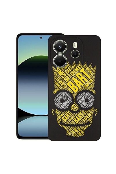bestcase Калъф за Xiaomi Redmi Note 14, Калиграфия Барт Симпсън, Тънък силико...