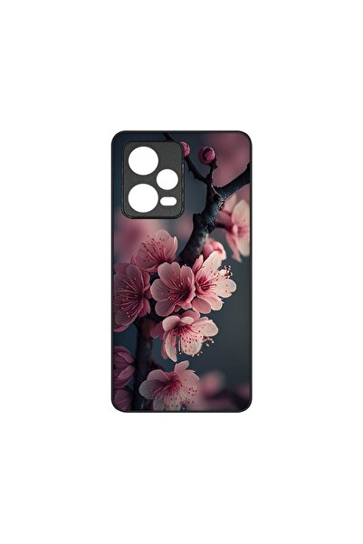 bestcase Тънък стъклен калъф, съвместим с Xiaomi Redmi Note 12 5G, Цвят череш...