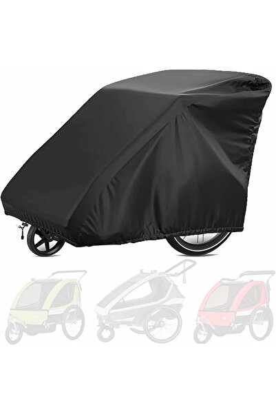 Choice 140x84x100cm black Bicycle trailer cover, waterproof, dustproof, sun p...