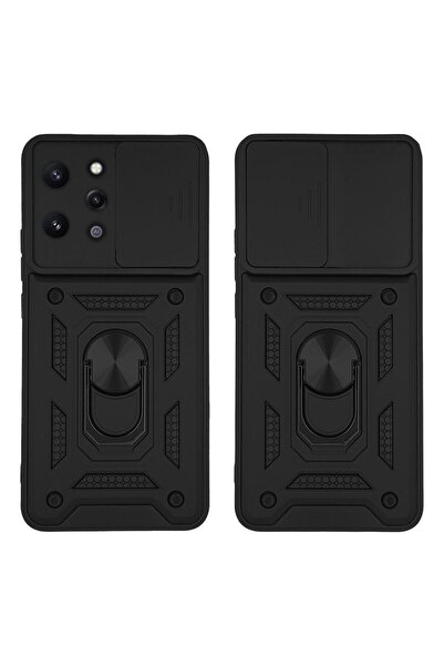 Sonique Θήκη Ring Armor CamPro για Xiaomi Redmi 12 4G / Redmi 12 5G Μαύρο