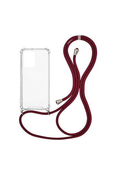 Sonique Θήκη Σιλικόνης με Κορδόνι Armor Clear Samsung Galaxy A33 5G Μπορντό