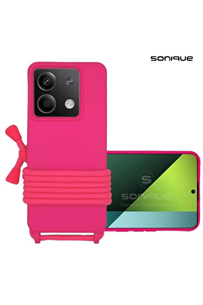 Sonique Θήκη Σιλικόνης με Κορδόνι CarryHang Xiaomi Redmi Note 13 5G Φούξια