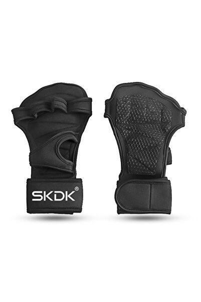 Choice1 قفازات رفع الأثقال واللياقة البدنية SKDK باللون الأسود مع أربطة للمعص...