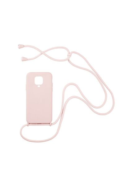 Sonique Θήκη Σιλικόνης με Κορδόνι CarryHang Xiaomi Redmi Note 9S/9 Pro Ροζ