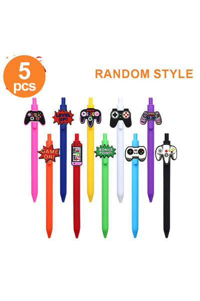 Choice Other 5Pcs 5.7inch Long Game Controller-Shaped Ballpoint Pens, Black W...