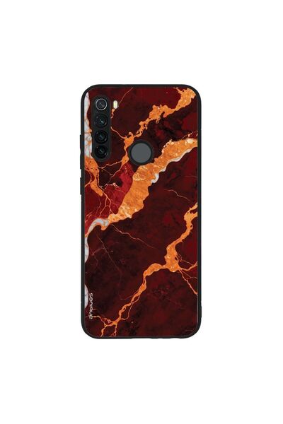 Sonique Θήκη Marble Series για Xiaomi Redmi Note 8T Κόκκινο