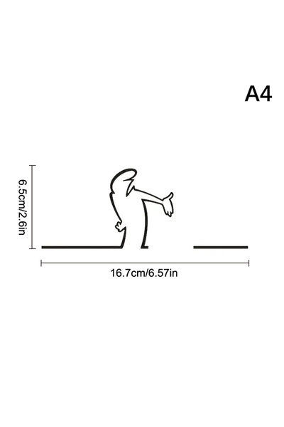 Choice5 ملصق سيارة A4 La Linea Minimalist Line Art للصدام والنوافذ والجدران م...