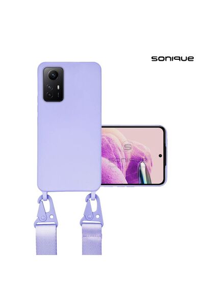 Sonique Θήκη Σιλικόνης με Strap CarryHang Xiaomi Redmi Note 12s Λιλά