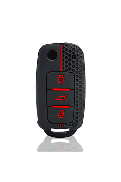 Choice Red Line 1Pcs New Design Silicone Keychain Car Key Cover For Volkswage...