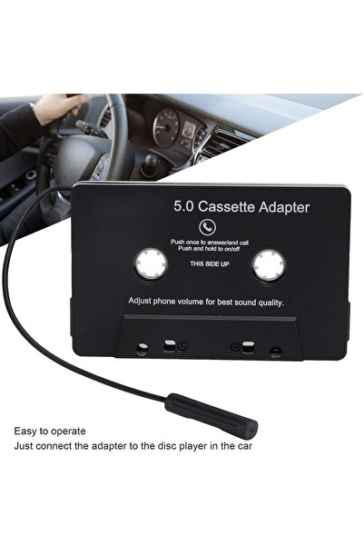 Choice Car Bluetooth 5.0 Tape Cassette Audio Aux Adapter with Microphone 6H M...