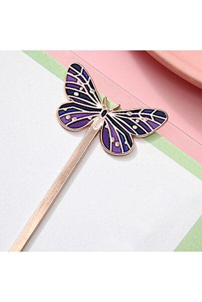 Choice1 purple Colorful butterfly-shaped metal bookmarks, suitable for school...