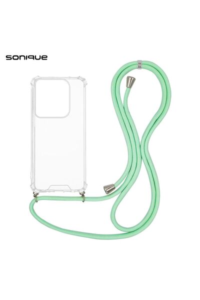 Sonique Θήκη Σιλικόνης με Κορδόνι Armor Clear Motorola Edge 50 Ultra Βεραμάν