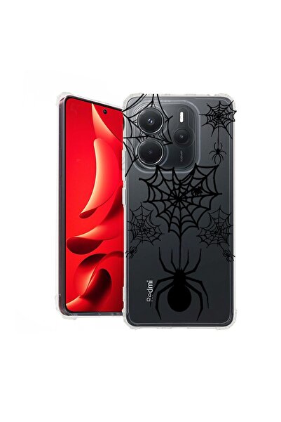 bestcase Husă pentru Xiaomi Redmi Note 14 5G, Antișoc 1.5MM, Pânză de păianje...