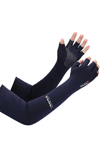 choice2 as picture navy half 1Pair Sport Arm Sleeves Cycling Running Fishing ...