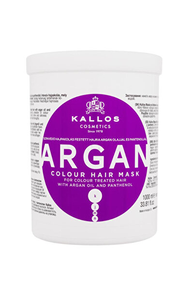 Kallos Masca pentru par vopsit, cu ulei de Argan, 1000 ml