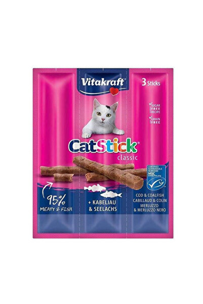Vitakraft Recompensa pentru pisici Cod si Merluciu, 18 g