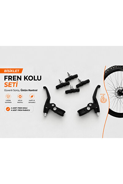 Larimar Bisiklet V Fren Kolu Seti + 4 Adet Fren Pabucu Universal MTB Şehir Bi...