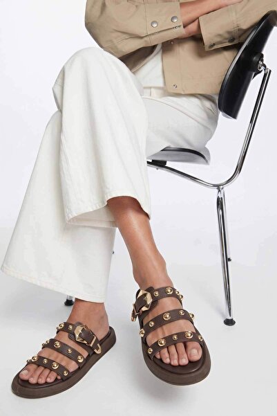 AYAKKABI PRENSİ Bethany Accessory Detailed Aci Brown Mat