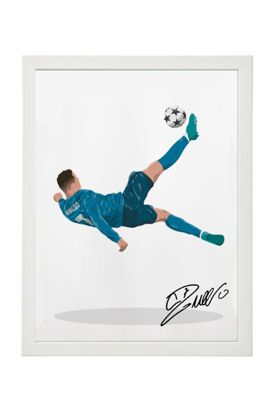 Boomah Accessories Ronaldo Bicycle Goal Autographed Poster with Frame 30x40cm