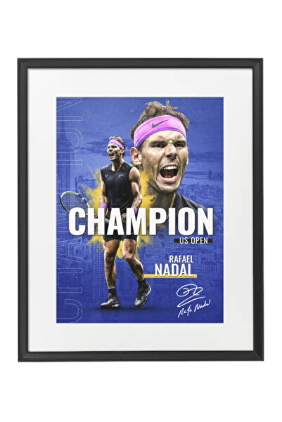 Boomah Accessories Rafael Nadal Champion Tennis Autographed Poster with Frame...