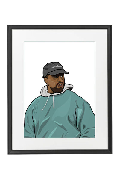 Boomah Accessories Kanye West Inspired Art Poster with Frame 50x40cm