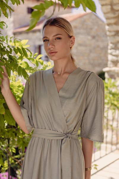 Awama Rochie dama, Awama, nylon, verde, L INTL