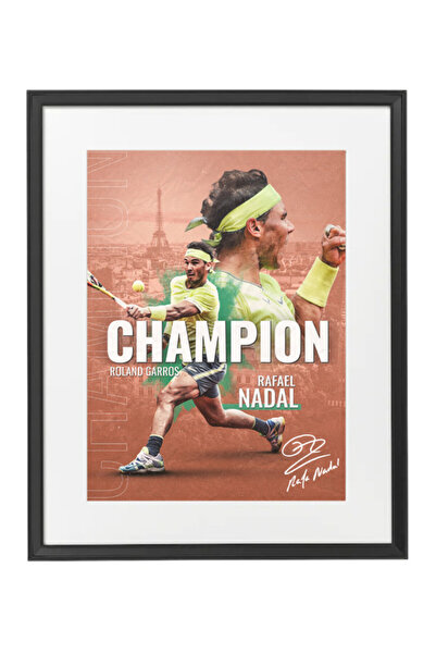 Boomah Accessories Rafael Nadal Champion Tennis Autographed Poster with Frame...