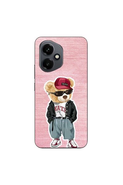 OEM Case compatible with Honor 400 Silicone Gel Tpu Model Pink Jeans Bear