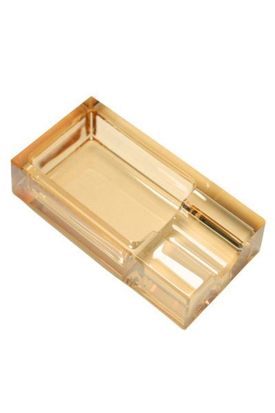 PremiumQuality Gold Şeffaf Kristal Tekli Puro Küllüğü