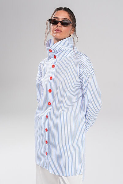 tugfashion Sky Button Gömlek Açık Mavi