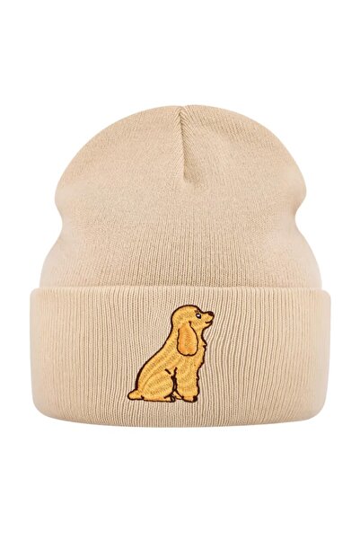 Beanies Winter Hat with Animal Embroidery – Warm Beanie for Animal Lovers – Grey