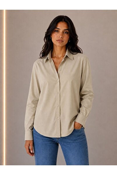naitre Kadın Oversize Poplin Basic Gömlek
