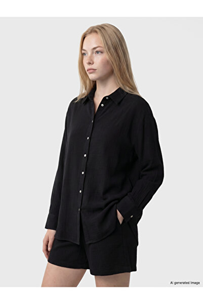 LC Waikiki Rmz Gi̇yi̇m Farkiyla Loose Fit Muslin Women's Shirt