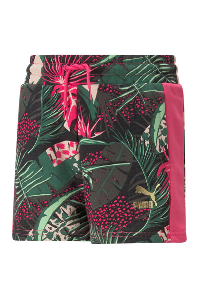 Puma Youth Girls T7 Vacay Queen Printed Shorts - Pink