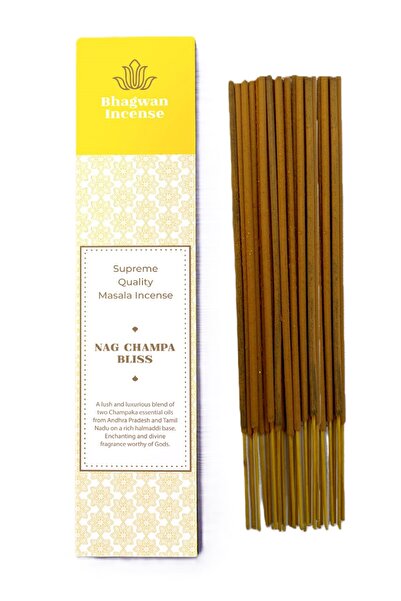 Bhagwan Incense Fericirea Nag Champa - bețișoare parfumate masala naturale pr...