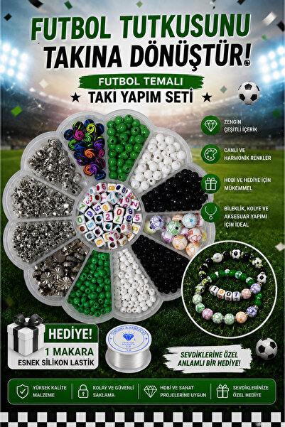 By MO Accessories Σετ κατασκευής κοσμημάτων με χάντρες με θέμα το ποδόσφαιρο ...