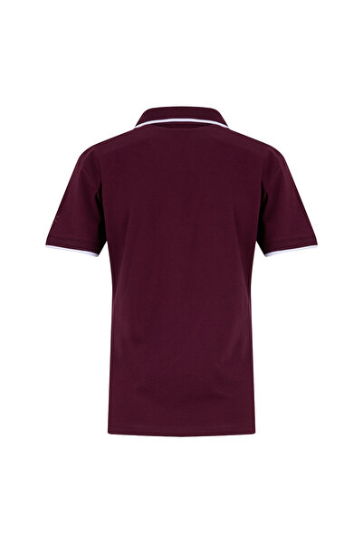 Discovery Expedition Bordo Pamuk Karışımlı Polo T-Shirt D6SL-TST3503